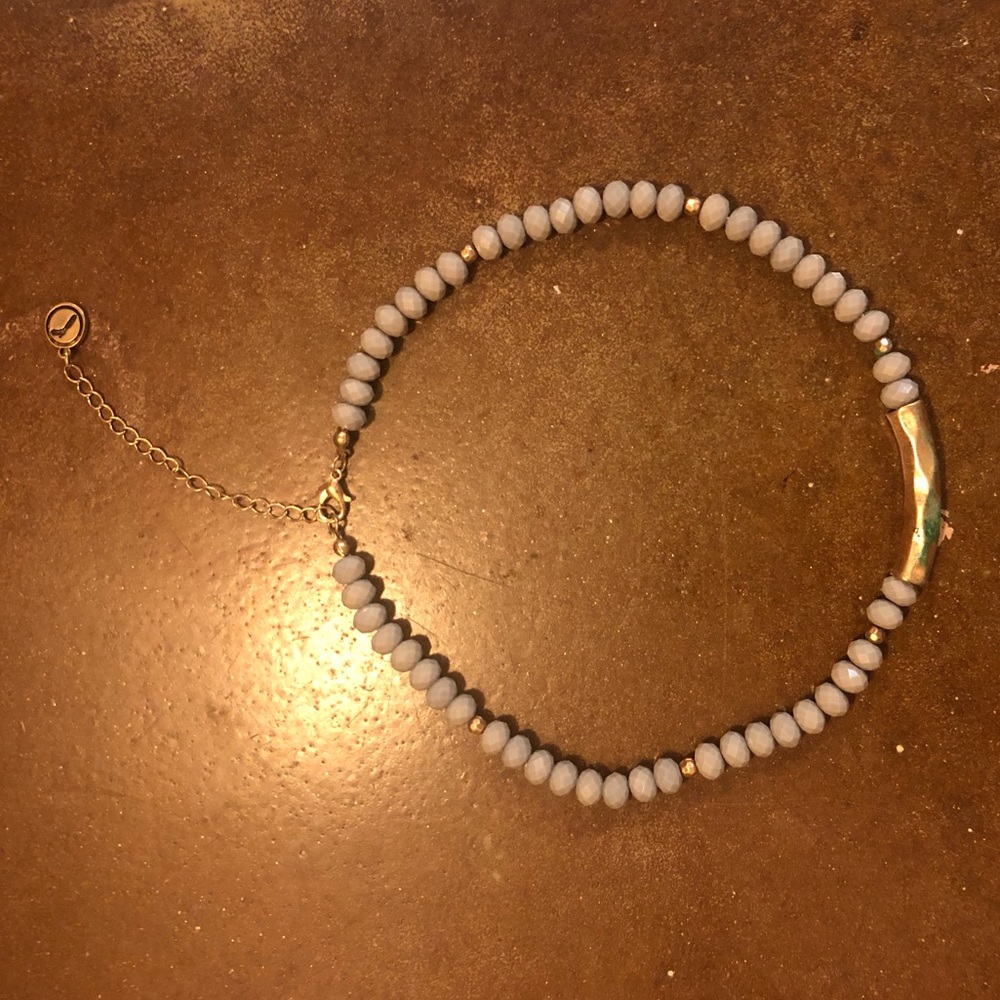 Light Gray and Gold Choker
